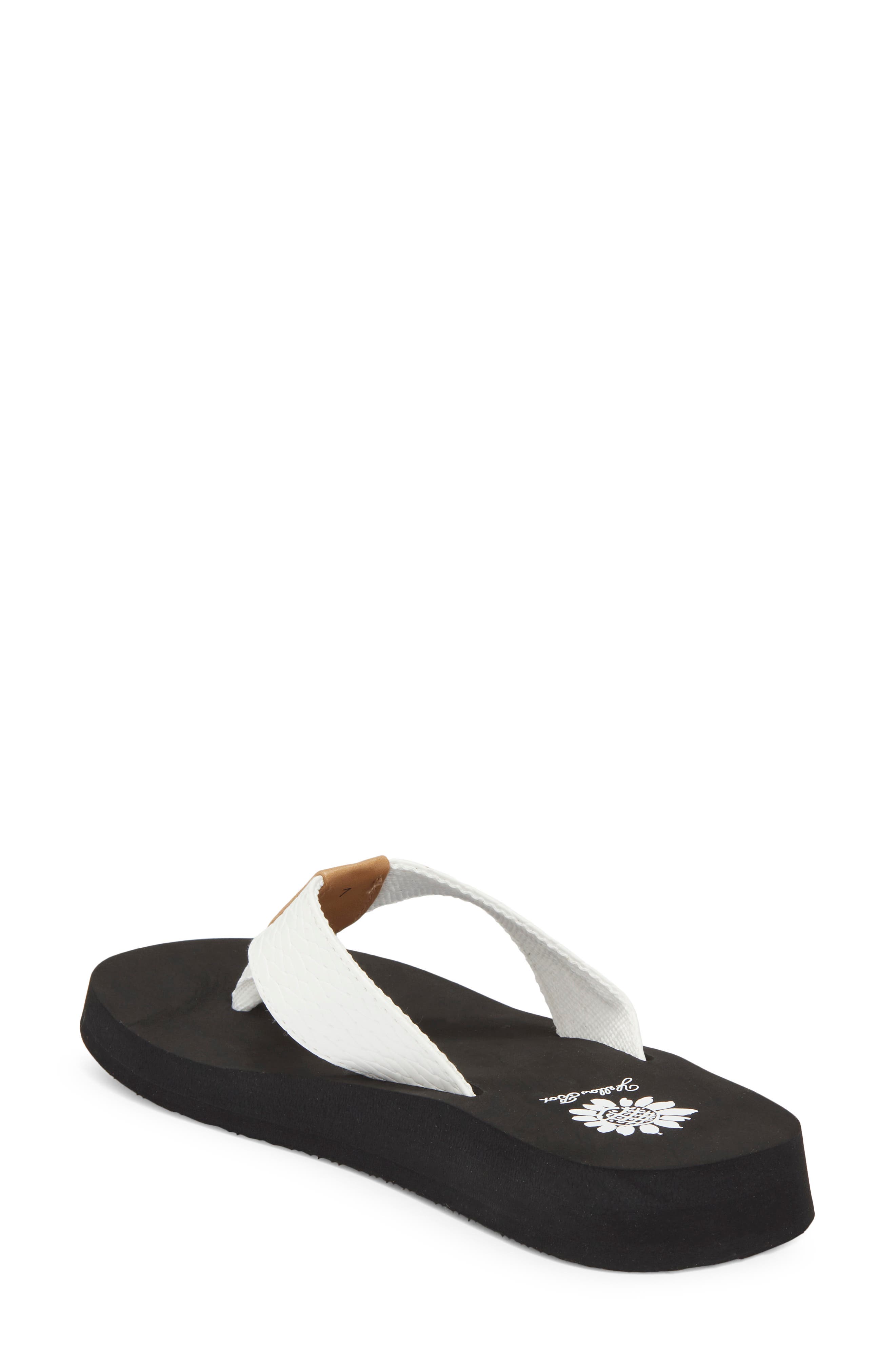 Yellow Box Premium Flax Flip Flop, Alternate, color, White