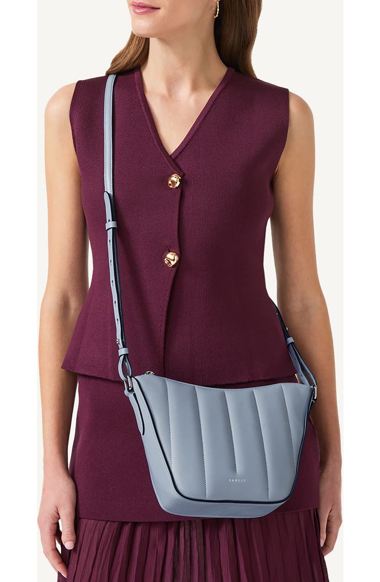 Radley Medium Oak Street Quilted Leather Tote, Alternate, color, Smoke Blue
