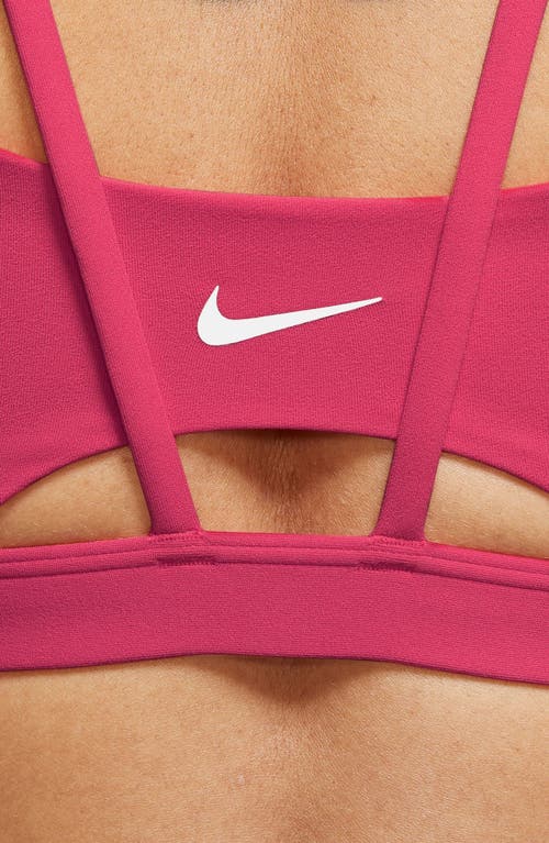 Nike Zenvy Strappy Light-support Padded Sports Bra In Pattern