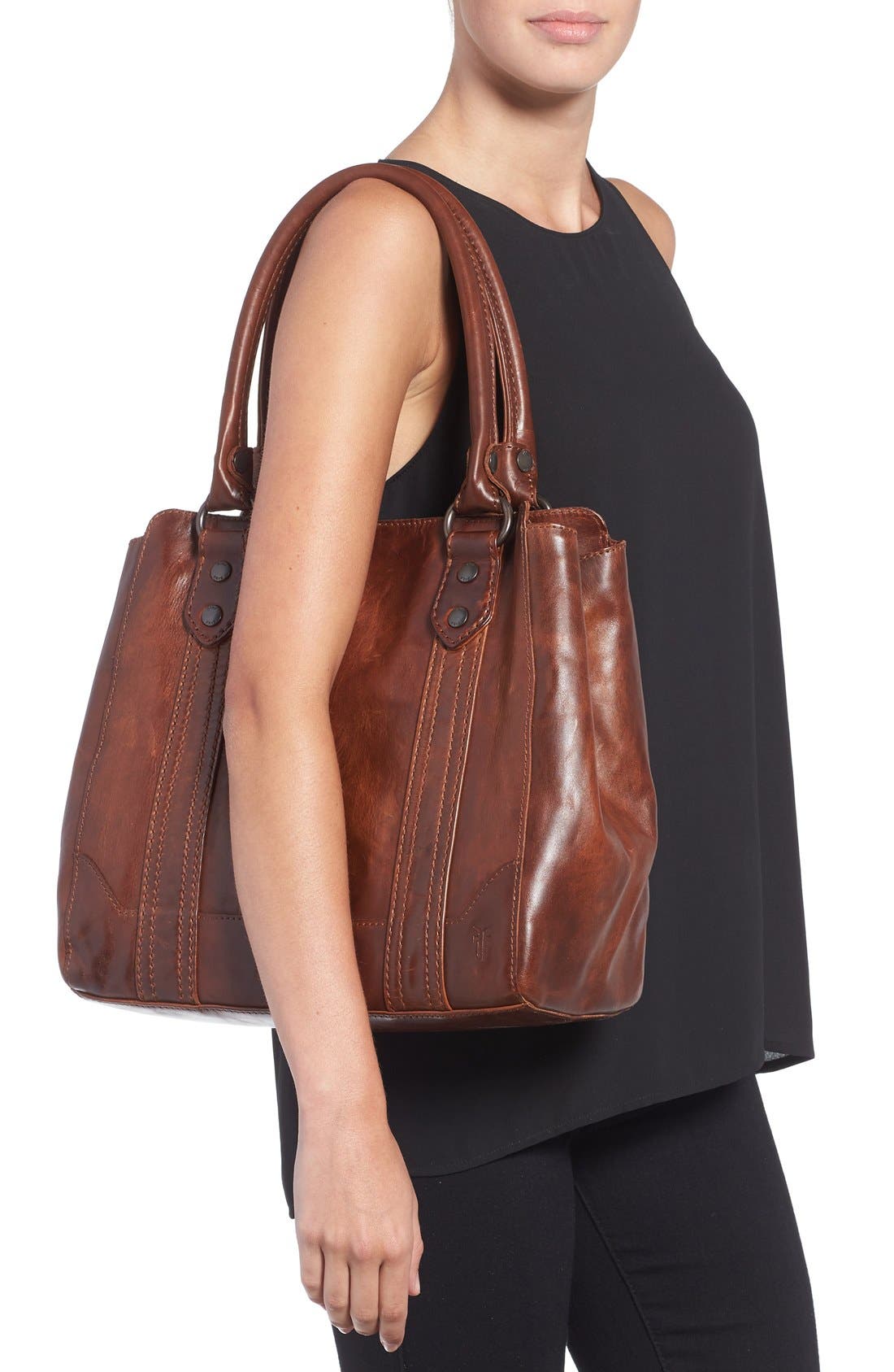 Frye Melissa Tote, Alternate, color, Cognac