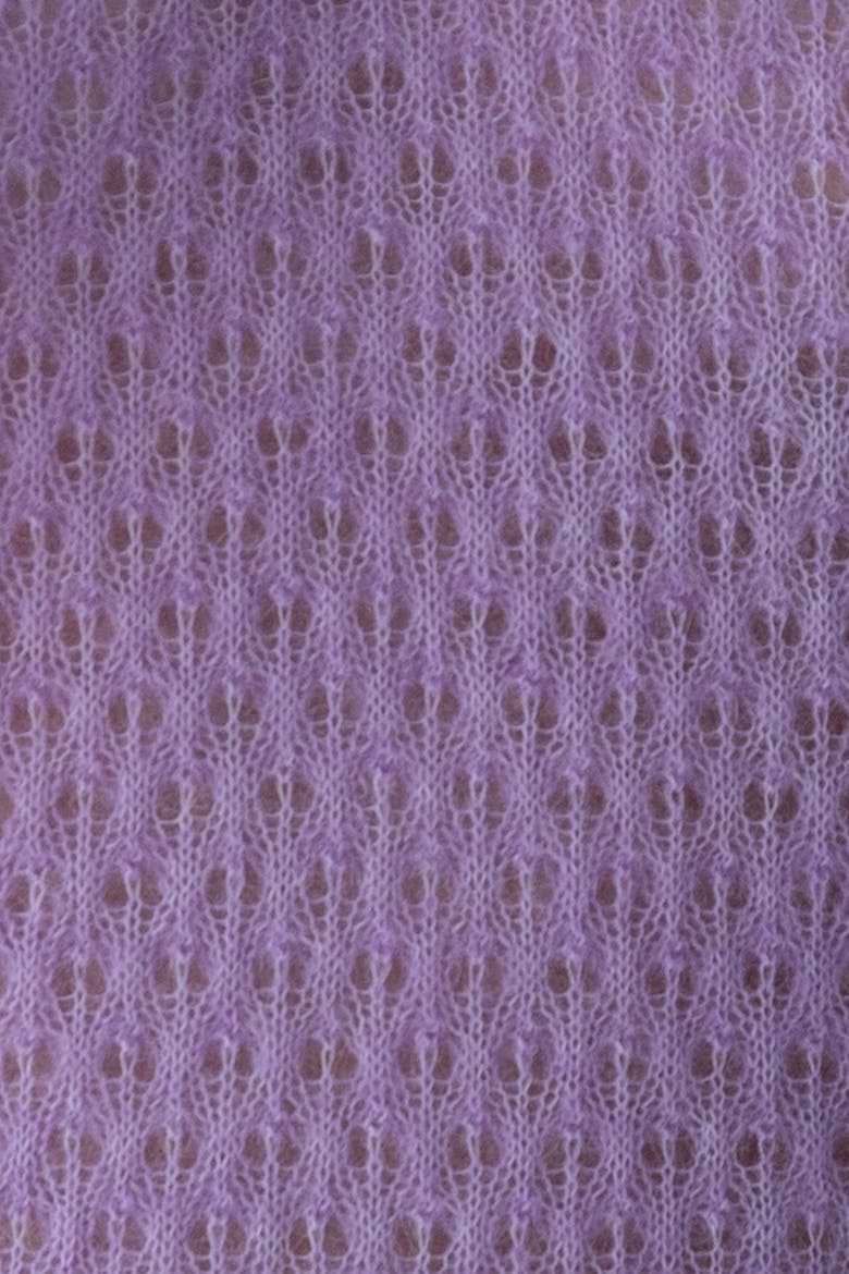 Lacey Pointelle Pullover, Alternate, color, IRIS