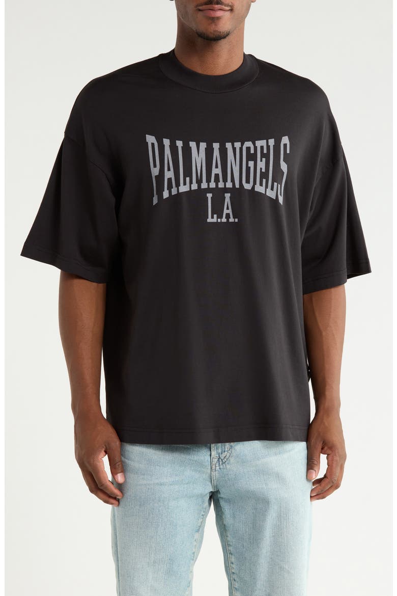 Squeeze Logo T-Shirt, Main, color, BLACK/GREY