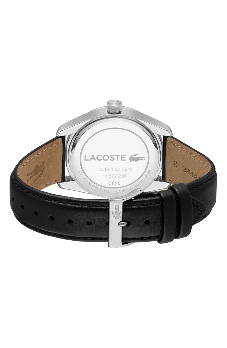 Lacoste Boston Leather Strap Watch, 39mm, Alternate, color,