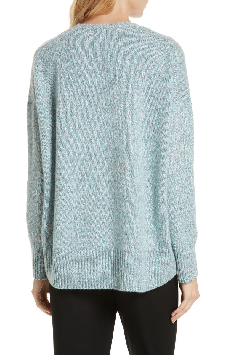 Nordstrom Signature High/Low Cashmere Tweed Sweater, Alternate, color,