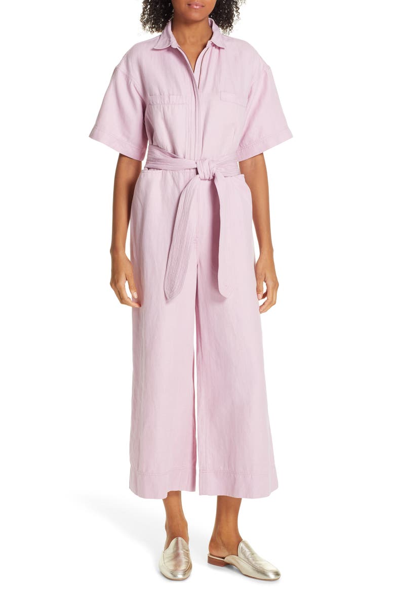 Baleare Twill Jumpsuit, Main, color, LILAC