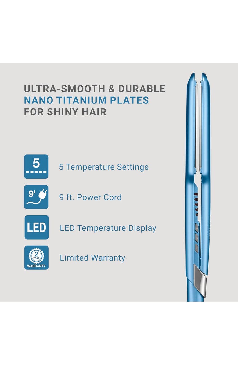 BaBylissPRO Nano Titanium 2" Ultra-Sleek Straightener, Alternate, color, Blue