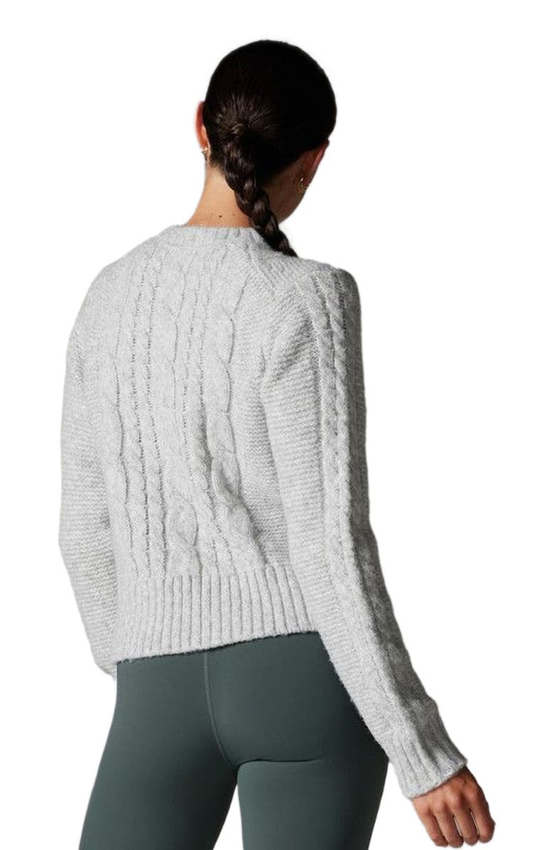 Tavi Classic Cable Sweater, Alternate, color, Fog