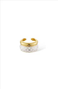 RETRO CHIC White Uraeus Ring