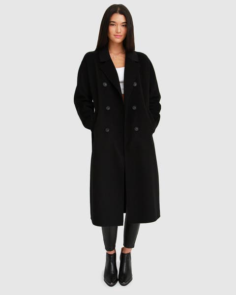 Boss Girl Double Breasted Lined Wool Coat