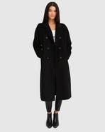 Belle & Bloom Boss Girl Double Breasted Lined Wool Coat