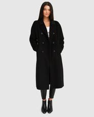 Belle & Bloom Boss Girl Double Breasted Lined Wool Coat