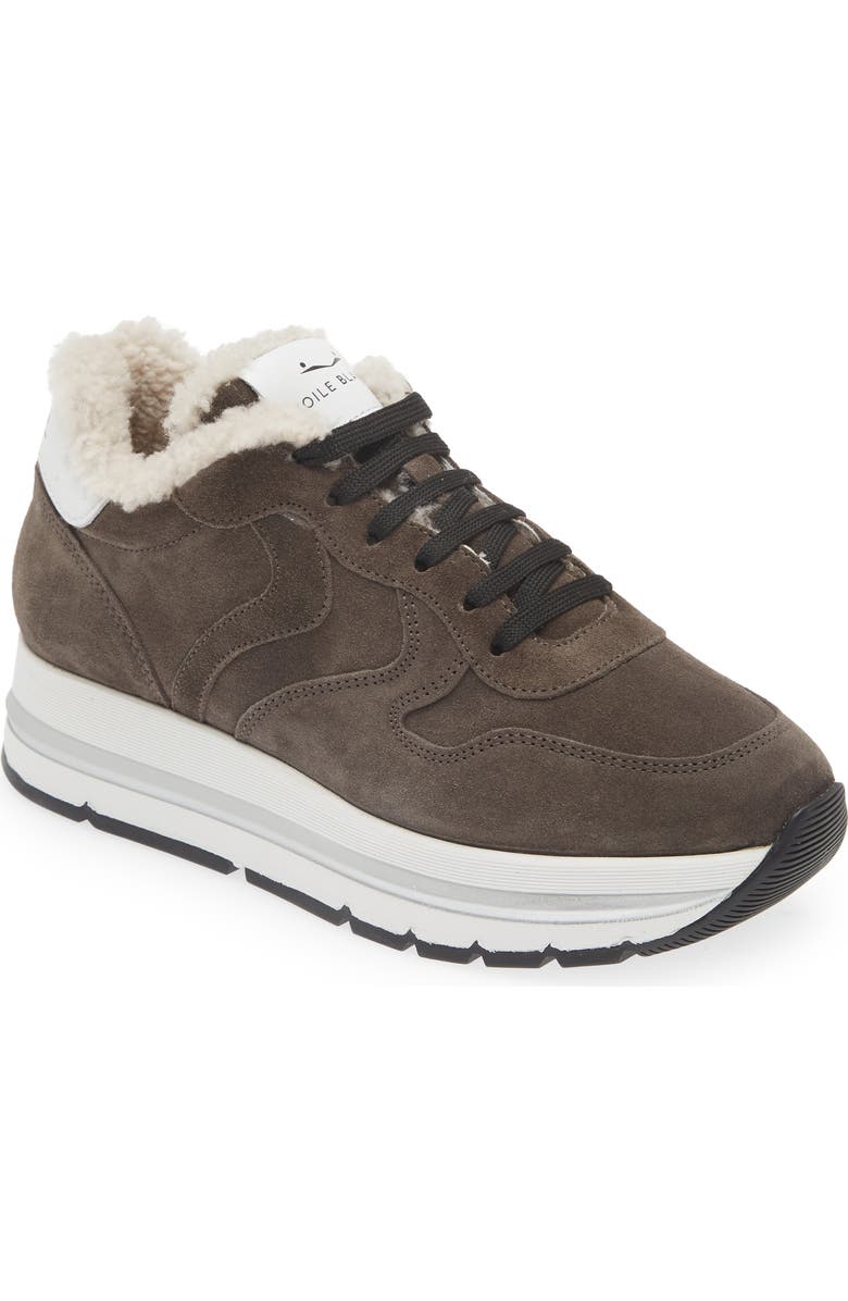 Voile Blanche Maran Genuine Shearling & Suede Sneaker, Main, color,