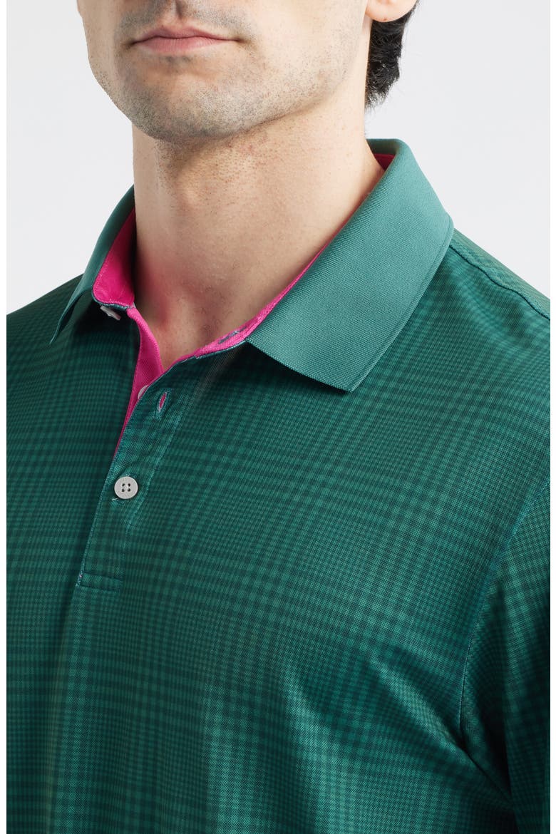 Bobby Check Performance Golf Polo, Alternate, color, FOREST