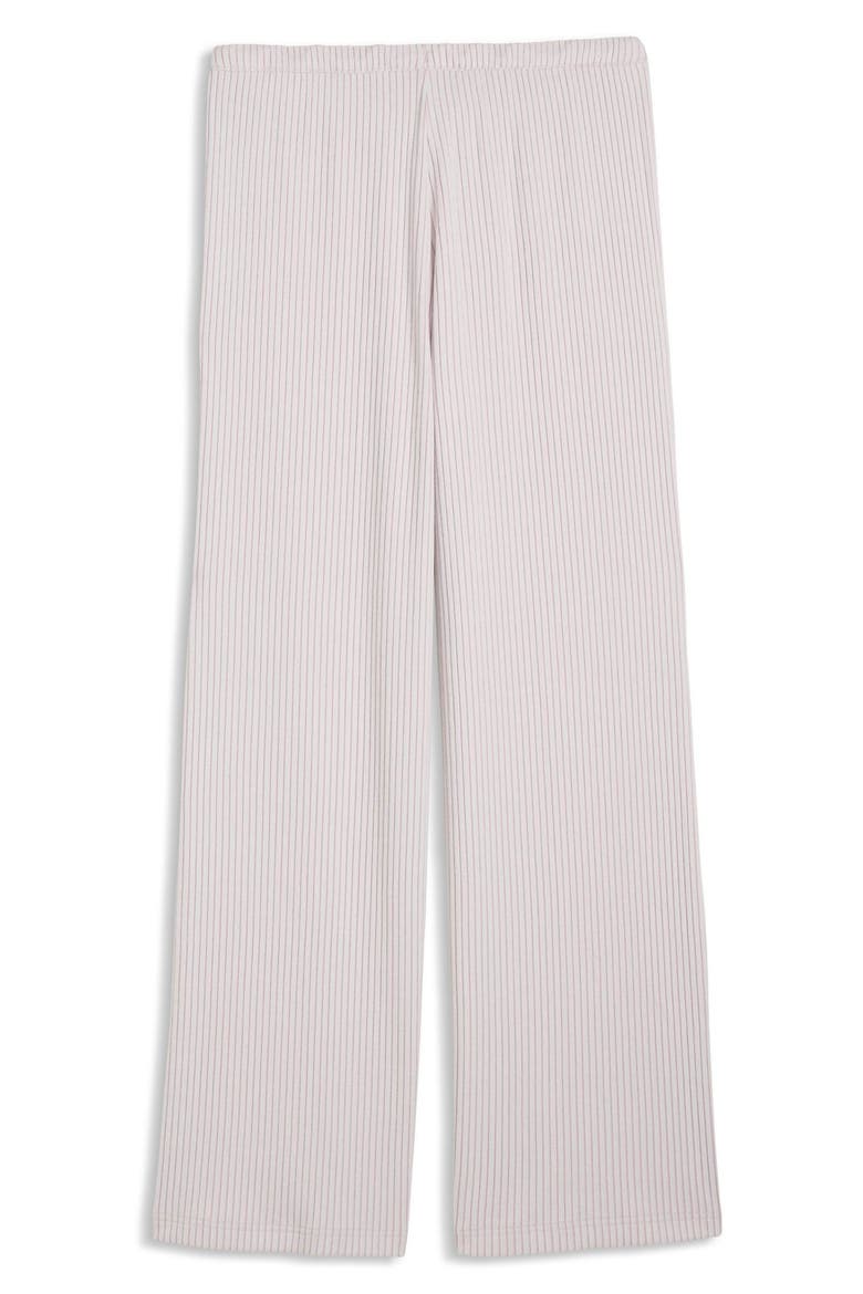 Ribbed Wide Leg Pants, Alternate, color, MISTY PINK HEATHER