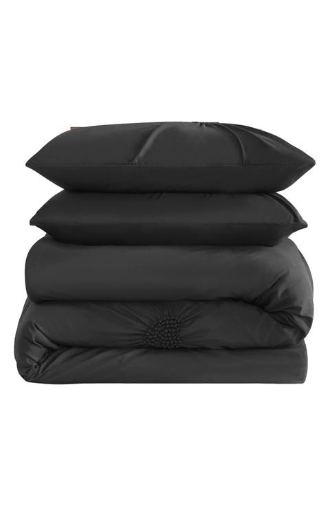 Amora Gathered Heart Comforter & Sham Set