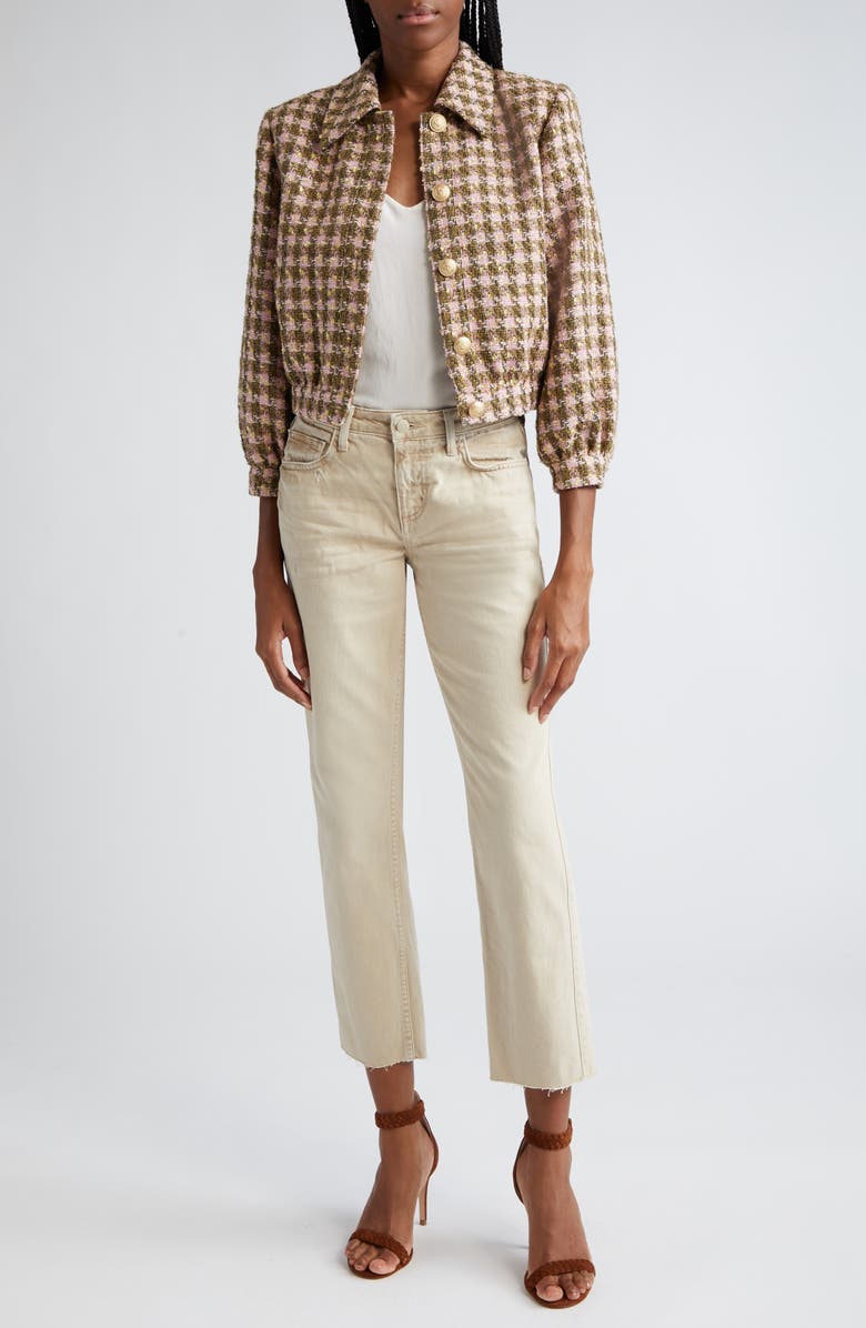 L'AGENCE Milana Stovepipe Ankle Straight Leg Jeans, Alternate, color, Sand Dune