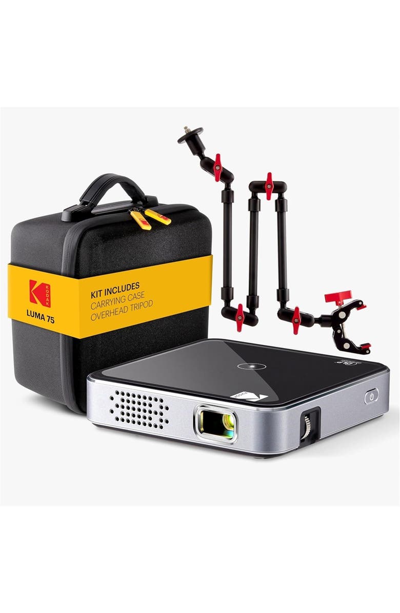 Kodak Luma 75 Ultra Mini Projector, Portable Pico Projector with Overhead Tripod
Case, Main, color, Black