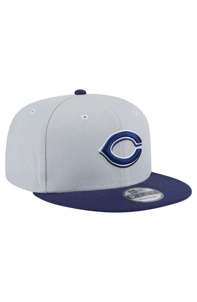 New Era Men's New Era Gray/Navy Cincinnati Reds 2-Tone Color Pack 9FIFTY Snapback Hat, Alternate, color,