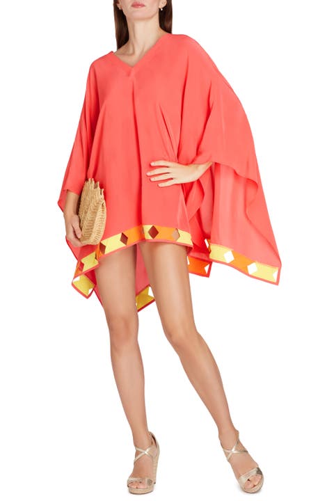 Bandage Hem Chiffon Cover-up Poncho