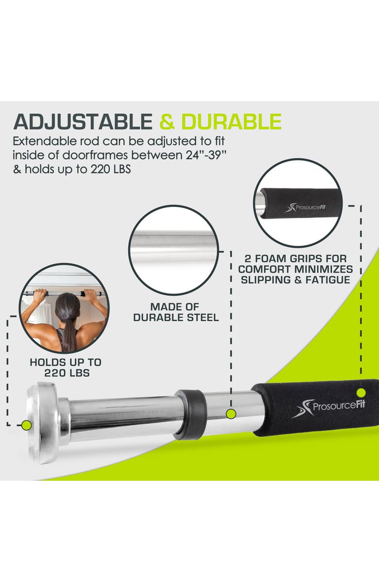 ProsourceFit Doorway Pull-Up Bar, Alternate, color, Silver