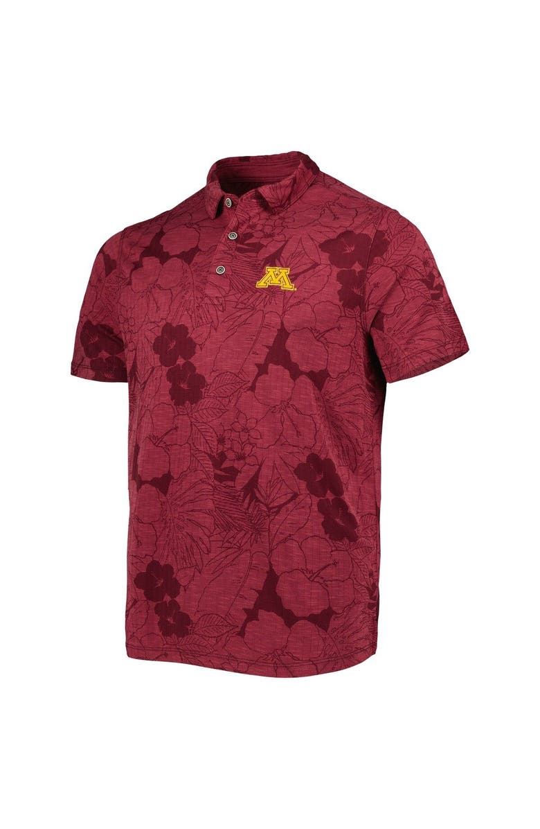 Tommy Bahama Men's Tommy Bahama Maroon Minnesota Golden Gophers Miramar Blooms Polo, Alternate, color, Maroon