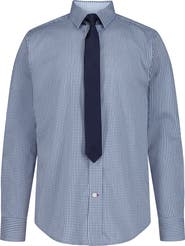 Tommy Hilfiger Kids' Murray Check Stretch Dress Shirt & Tie Set