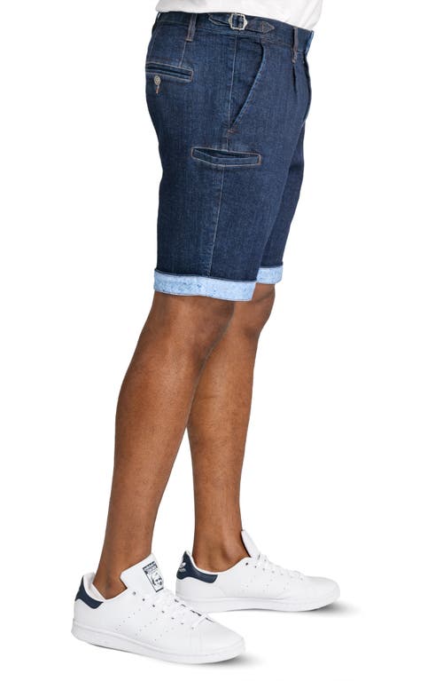 Brooklyn Brigade Solid Pleated Shorts In Navy