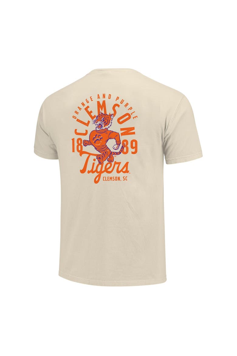 Men's Cream Clemson Tigers Comfort Colors Mascot Overlay T-Shirt, Alternate, color, Cream