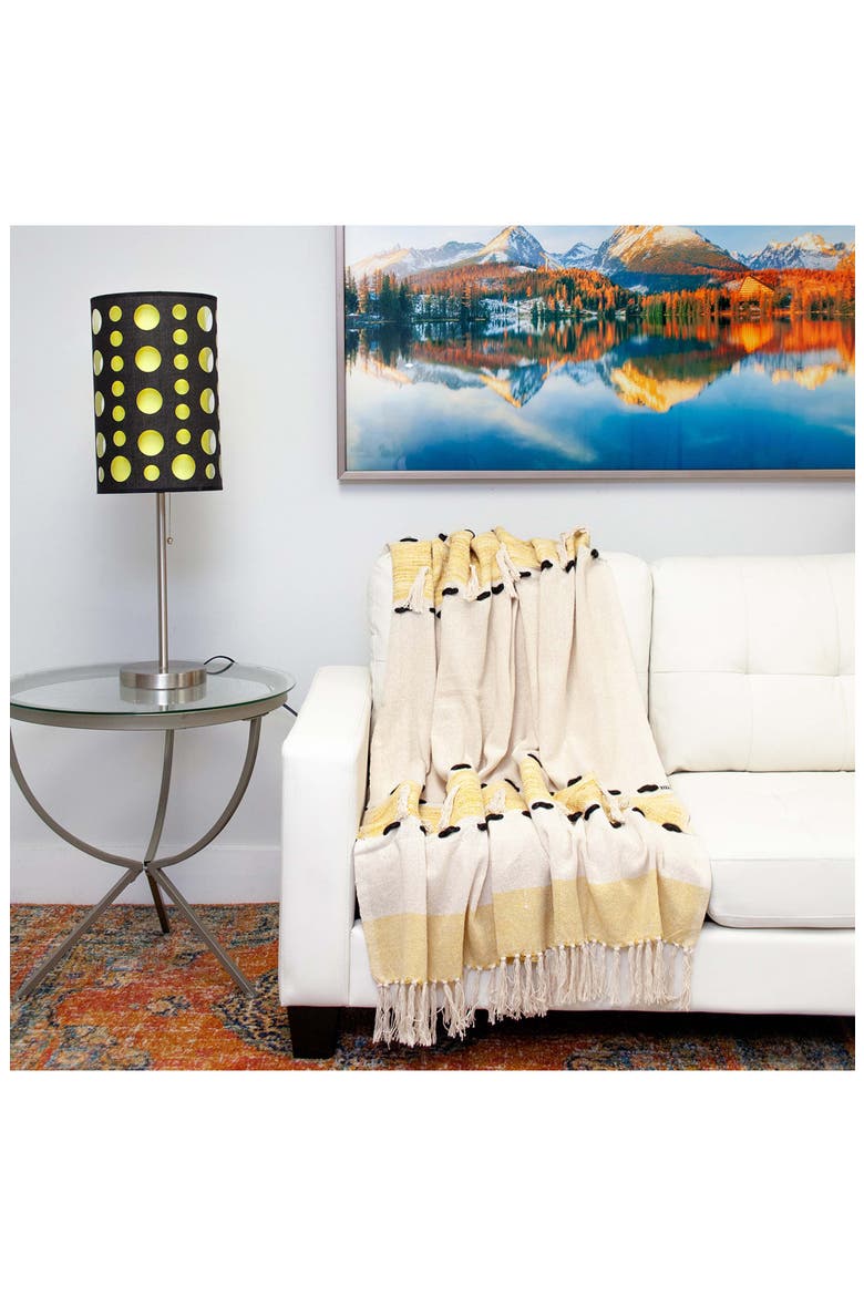 Inca Fringe Throw Blanket, Alternate, color, YELLOW