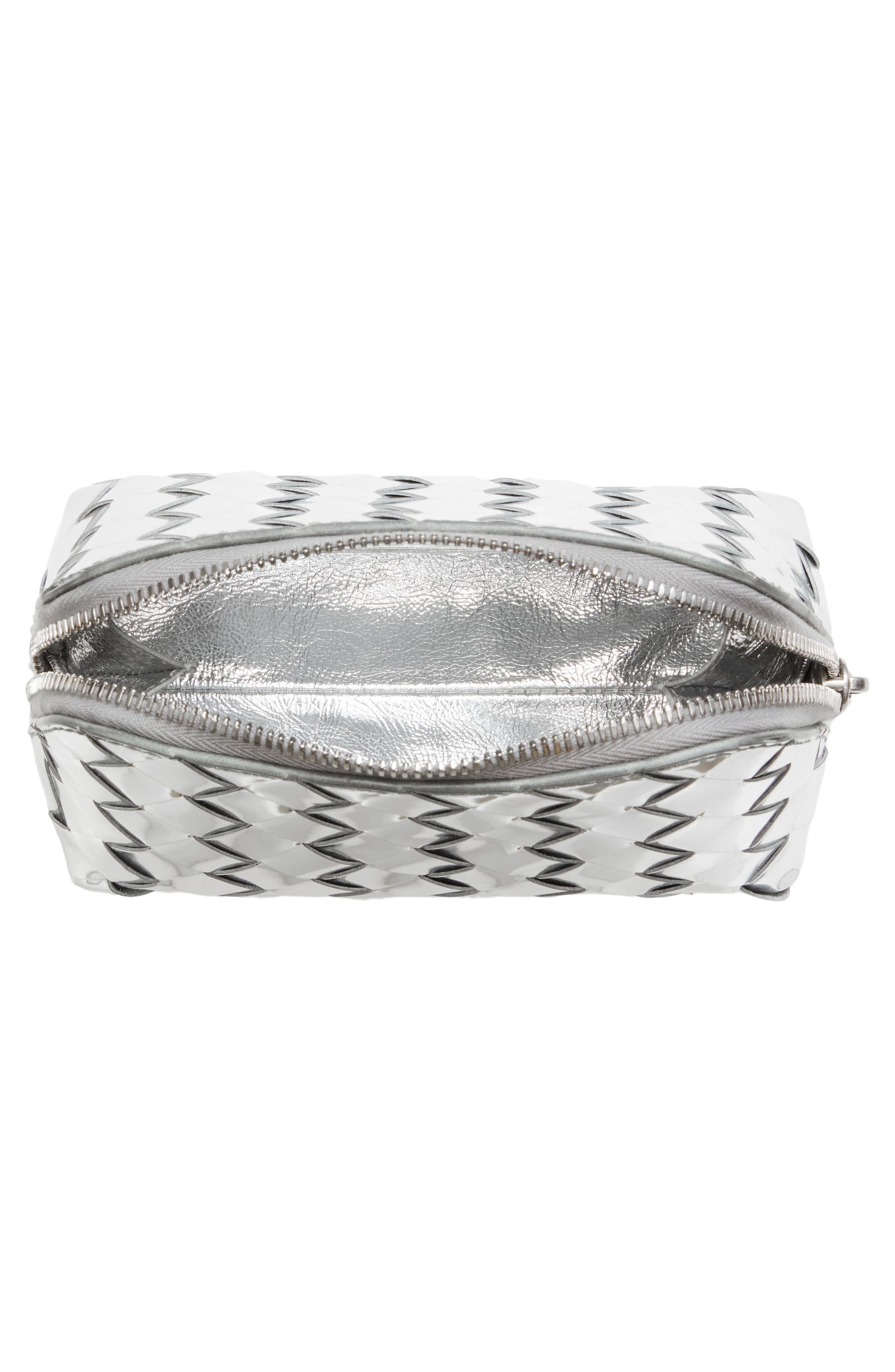Bottega Veneta Intrecciato Mirror Small Leather Pouch, Alternate, color, 