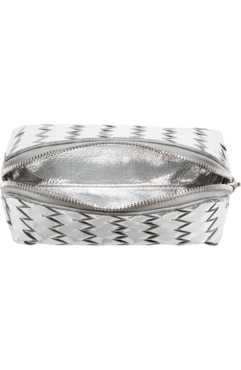 Bottega Veneta Intrecciato Mirror Small Leather Pouch, Alternate, color,