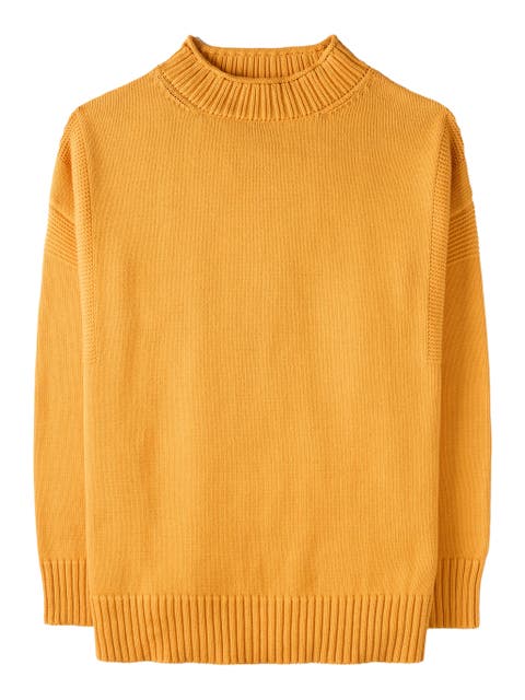 Purl Detail Gansey Sweater