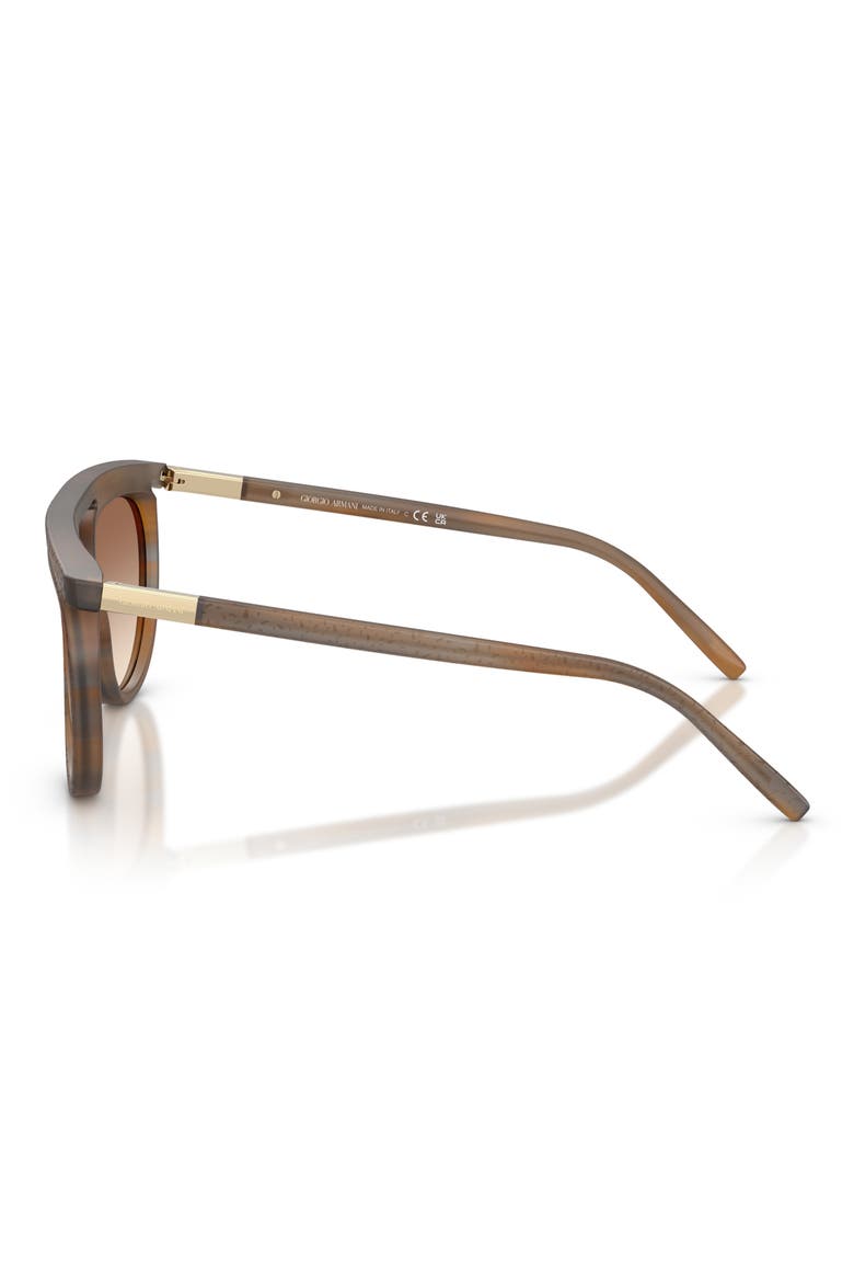 58mm Pilot Sunglasses, Alternate, color, MATTE STRIPED BROWN / BROWN