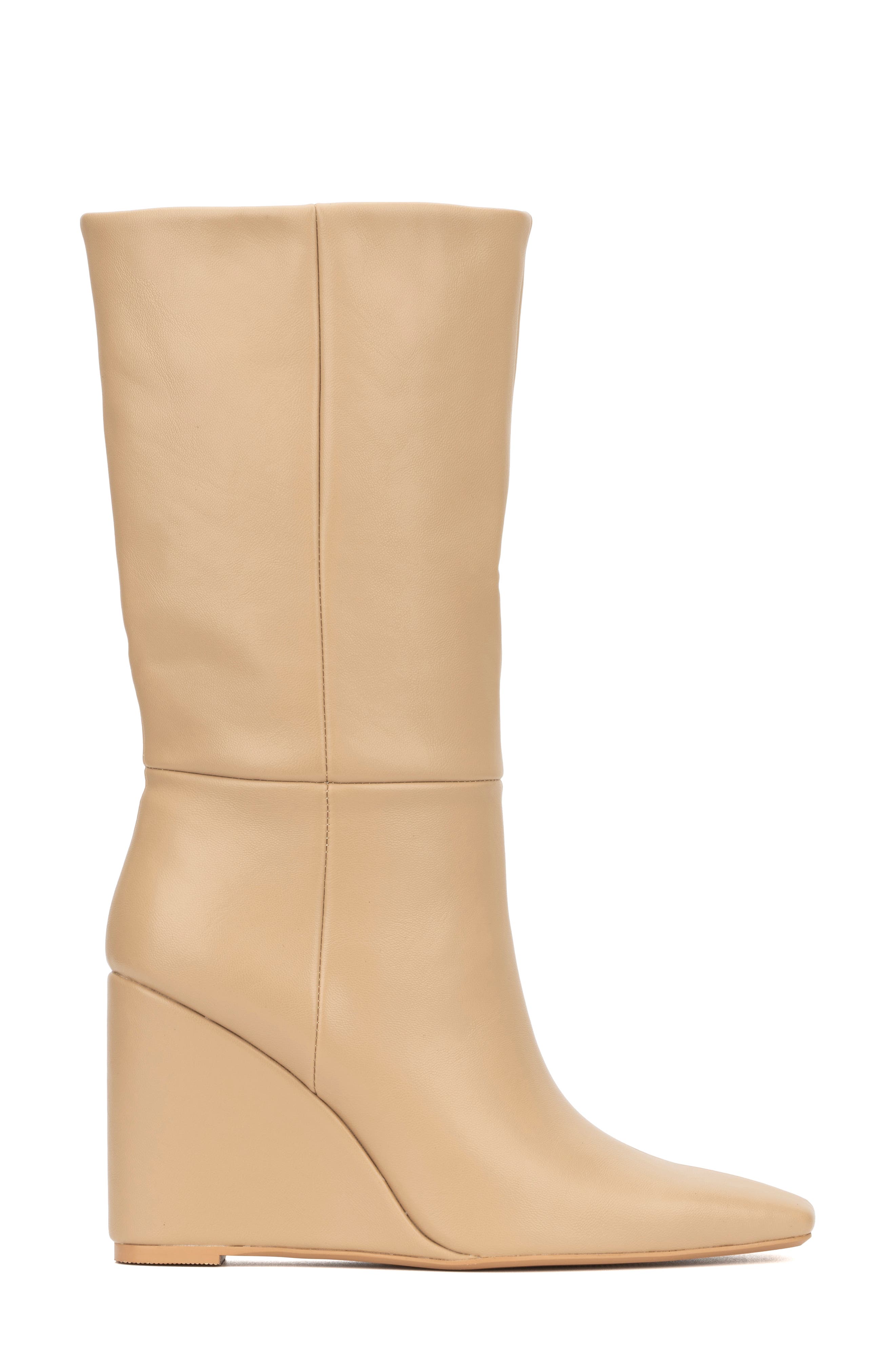 TORGEIS Milan Wedge Heel Boot, Alternate, color, Beige
