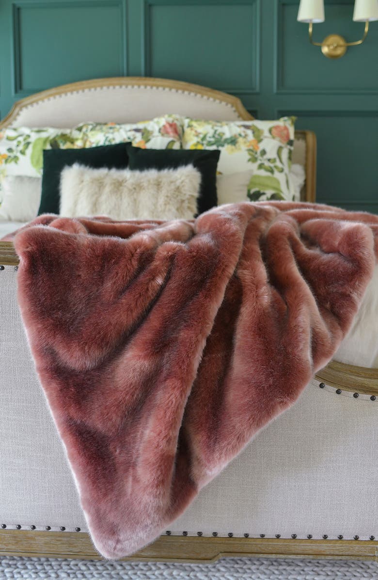 DONNA SALYERS FABULOUS FURS Couture Collection Throw Blanket, Alternate, color, 