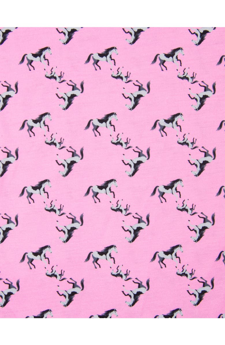 Leveret Girls Long Sleeve Nightgown with Matching Doll Nightgown, Printed Design, Alternate, color, Horse