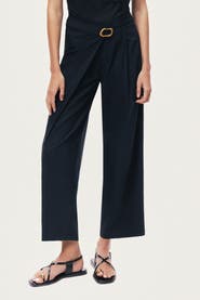 Nocturne Asymmetric Buckle Detail Pants