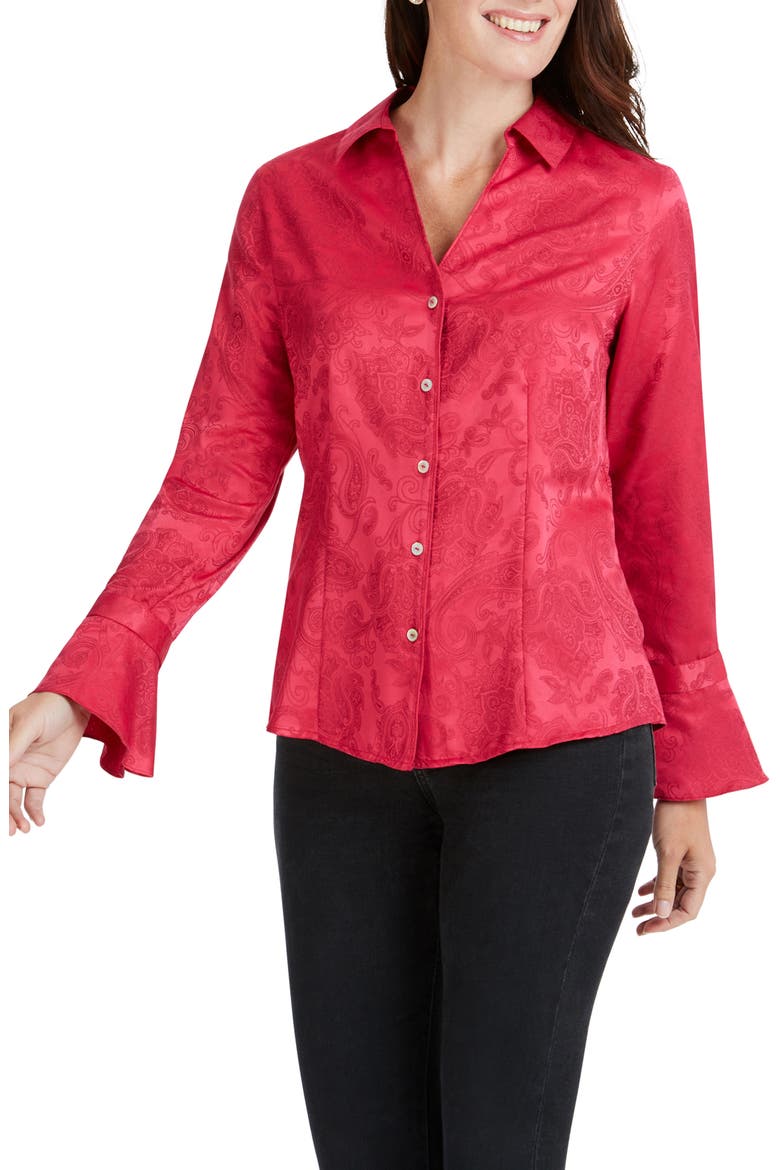 Ellery Paisley Jacquard Shirt, Main, color, PALACE PINK
