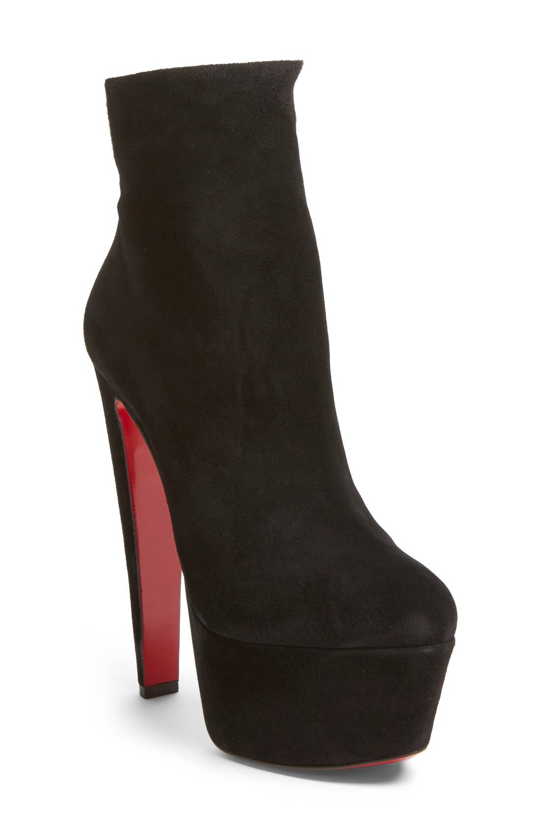 'Fierce' Platform Boot, Main, color, BLACK SUEDE