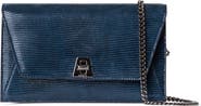 Akris Anouk Lizard Embossed Suede Crossbody Bag