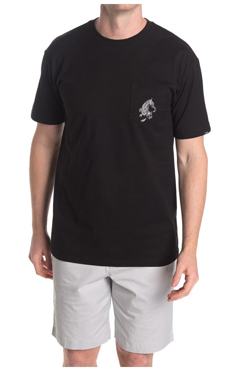 Vans x Kyle Walke Black Crewneck Pocket T-Shirt, Main, color,
