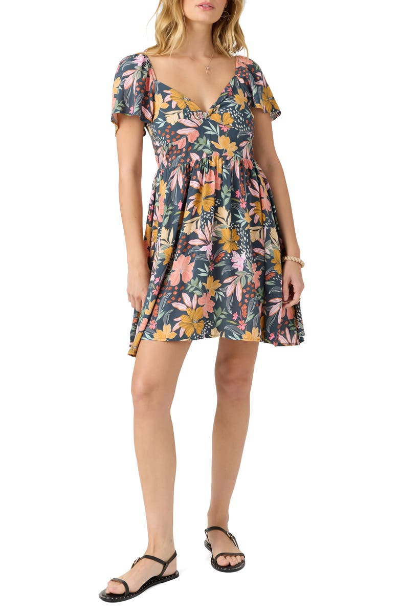 O'Neill Carina Floral Puff Sleeve Sundress, Main, color,