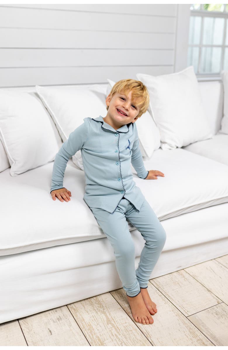 Pouf French Grandpa PJ for Boy, Alternate, color, Blue