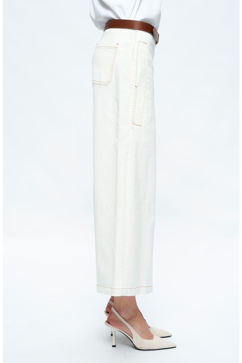 Timothy Low Rise Ankle Wide Leg Jeans, Alternate, color, CREAM