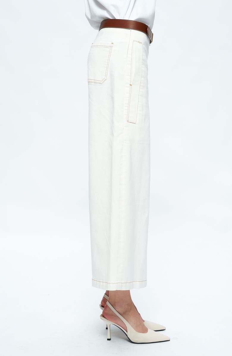 Bayeas Timothy Low Rise Ankle Wide Leg Jeans, Alternate, color, Cream