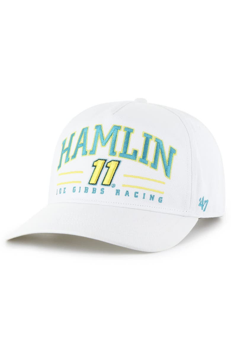 '47 Men's '47  White Denny Hamlin  Roscoe Hitch Adjustable Hat, Main, color, 