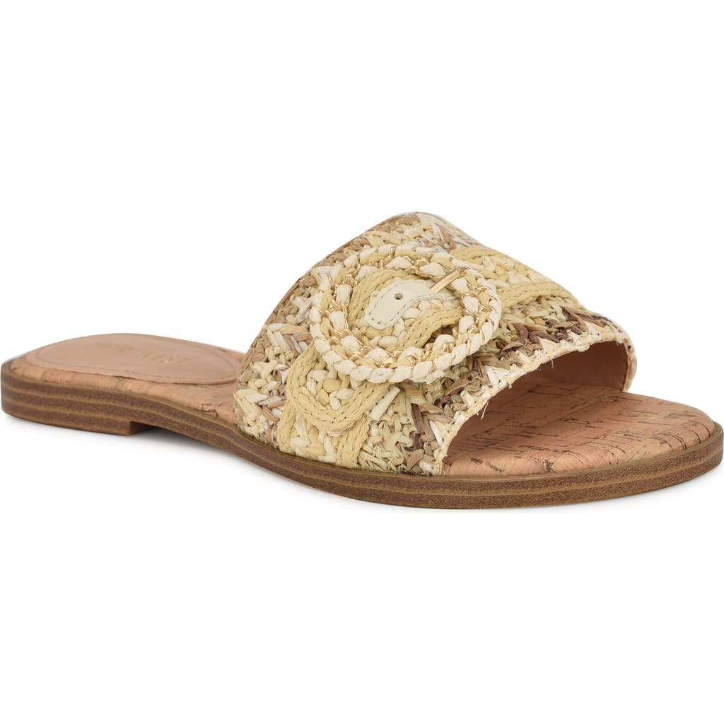 Shop Nine West Poland Slide Sandal In Light Natural