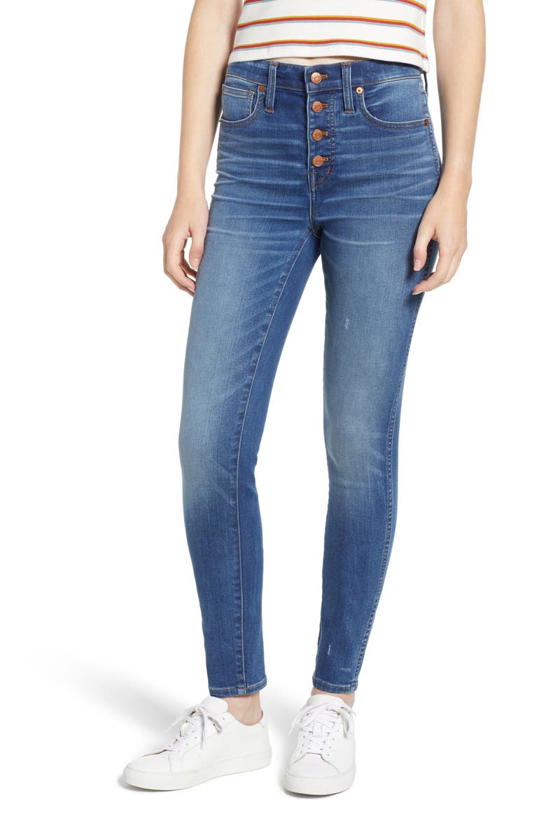 10-Inch High Waist Skinny Jeans, Main, color, RIZZO