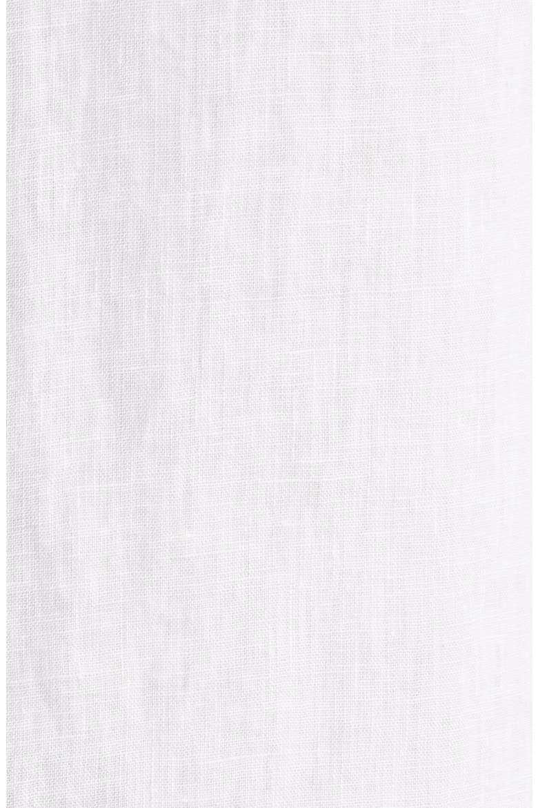 Axel Shaped Fit Linen Button-Up Shirt, Alternate, color, WHITE