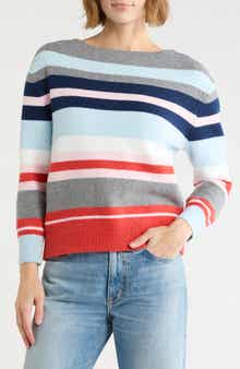 Stripe Boat Neck Sweater